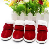 4Gb/komplekts Mājdzīvnieku suņi Ziemas Apavi lietus Sniegs Ūdensizturīgi zābaciņi Zeķes Gumijas Pretslīdes Kurpes Maziem Suņiem Kucēniem Apavi Cachorro