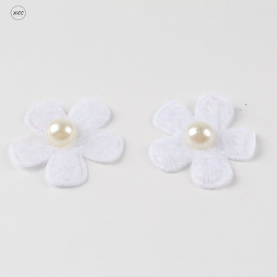 100GAB Krāsainas Pērļu Roku Pērles Ziedu Filca auduma Matu Virve DIY Roku darbs Piederumi Uzlīmes Aplikācijas Plāksteri Filca paliktņi