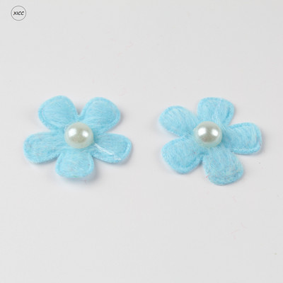 100GAB Krāsainas Pērļu Roku Pērles Ziedu Filca auduma Matu Virve DIY Roku darbs Piederumi Uzlīmes Aplikācijas Plāksteri Filca paliktņi