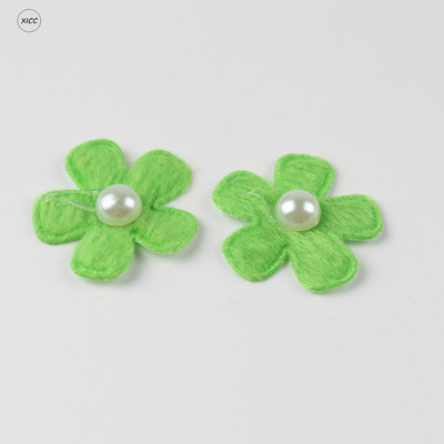 100GAB Krāsainas Pērļu Roku Pērles Ziedu Filca auduma Matu Virve DIY Roku darbs Piederumi Uzlīmes Aplikācijas Plāksteri Filca paliktņi