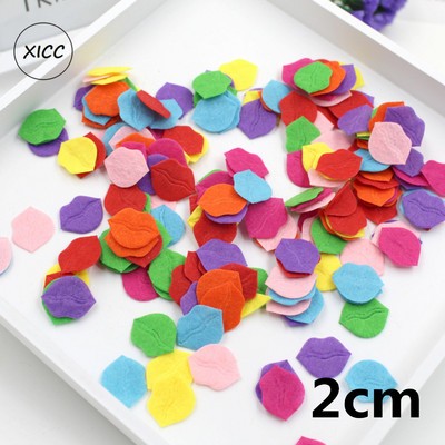 100 gab. Neausti smaida ziedi tauriņi vilnas filca audums matu virve DIY roku darbs aksesuāru uzlīmes aplikācijas ielāpi Filca paliktnis