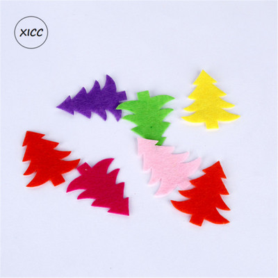 100 gab. Neausti smaida ziedi tauriņi vilnas filca audums matu virve DIY roku darbs aksesuāru uzlīmes aplikācijas ielāpi Filca paliktnis