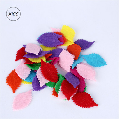 100 gab. Neausti smaida ziedi tauriņi vilnas filca audums matu virve DIY roku darbs aksesuāru uzlīmes aplikācijas ielāpi Filca paliktnis