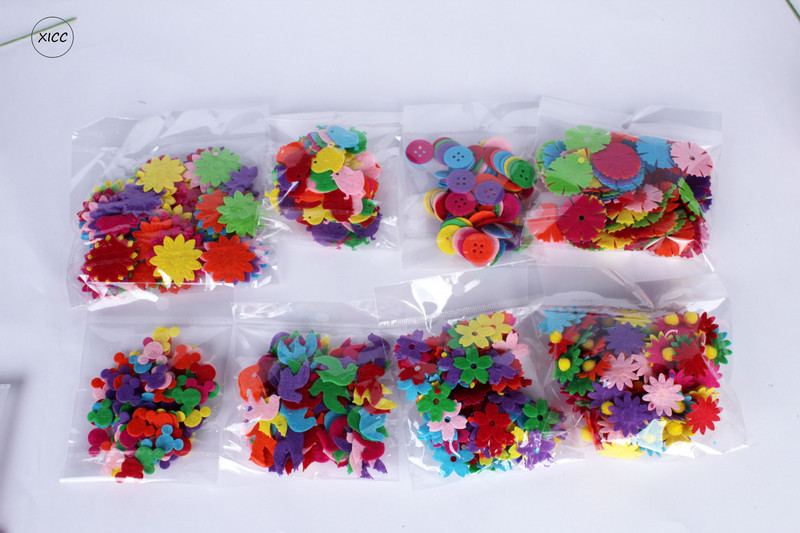 100 gab. Neausti smaida ziedi tauriņi vilnas filca audums matu virve DIY roku darbs aksesuāru uzlīmes aplikācijas ielāpi Filca paliktnis