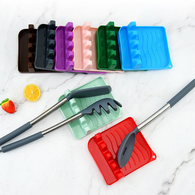 Műanyag kanáltartó tartó evőeszköz villa spatula állvány csúszásmentes hőálló edény fedél tartó étkészlet tároló állvány konyhai kütyü