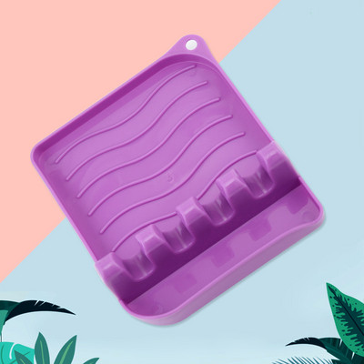 Plastikinis šaukšto atramos laikiklis stalo įrankių šakutė Mentelių stovas Neslystantis karščiui atsparus puodo dangčio laikiklis Stalo reikmenų laikymo lentynėlė Virtuvės įtaisas