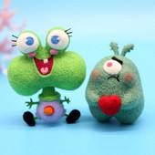 Krabs Diy Anime Package Jauki vilnas filca krustdūriens Amatniecības izšūšanas piederumi Paciņa dāvana Zongzi amatniecība