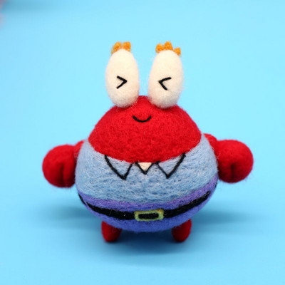 Krabs Diy Anime Package Jauki vilnas filca krustdūriens Amatniecības izšūšanas piederumi Paciņa dāvana Zongzi amatniecība
