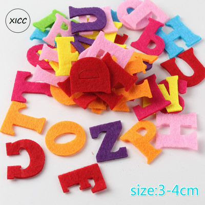 50gab Digitālo burtu maisījums Vilnas filca paliktņi Audumi Amatniecība Vārdu ielāpi Bērni Bērni Alfabēts Agrīna izglītība Ar rokām darinātas rotaļlietas