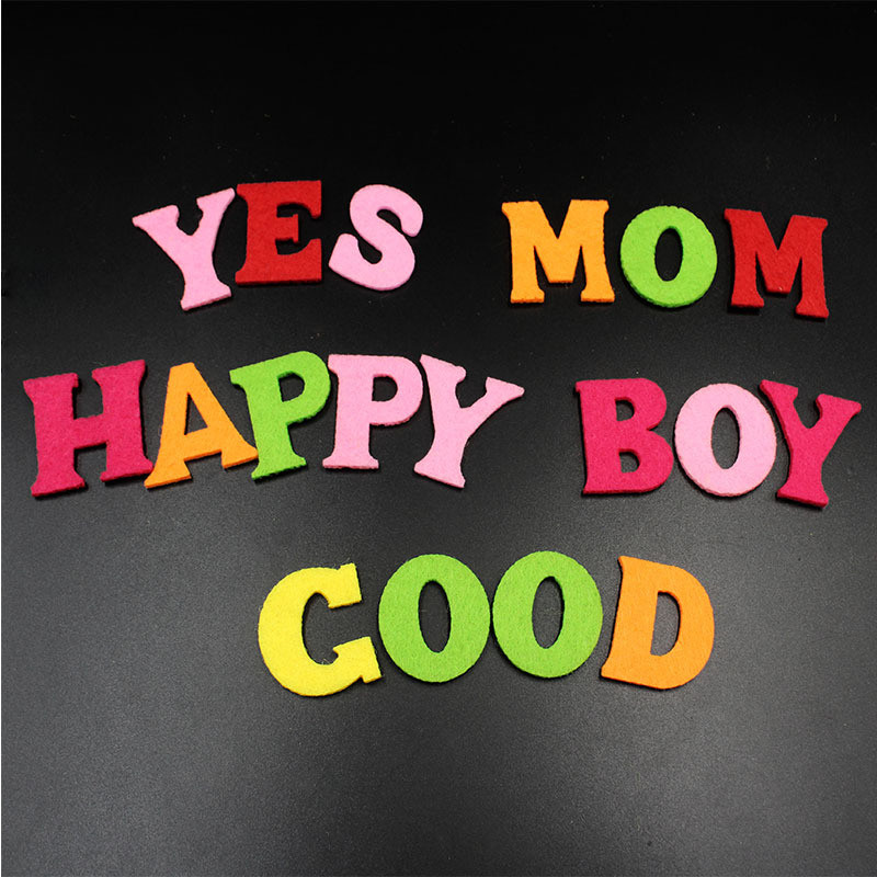 50gab Digitālo burtu maisījums Vilnas filca paliktņi Audumi Amatniecība Vārdu ielāpi Bērni Bērni Alfabēts Agrīna izglītība Ar rokām darinātas rotaļlietas