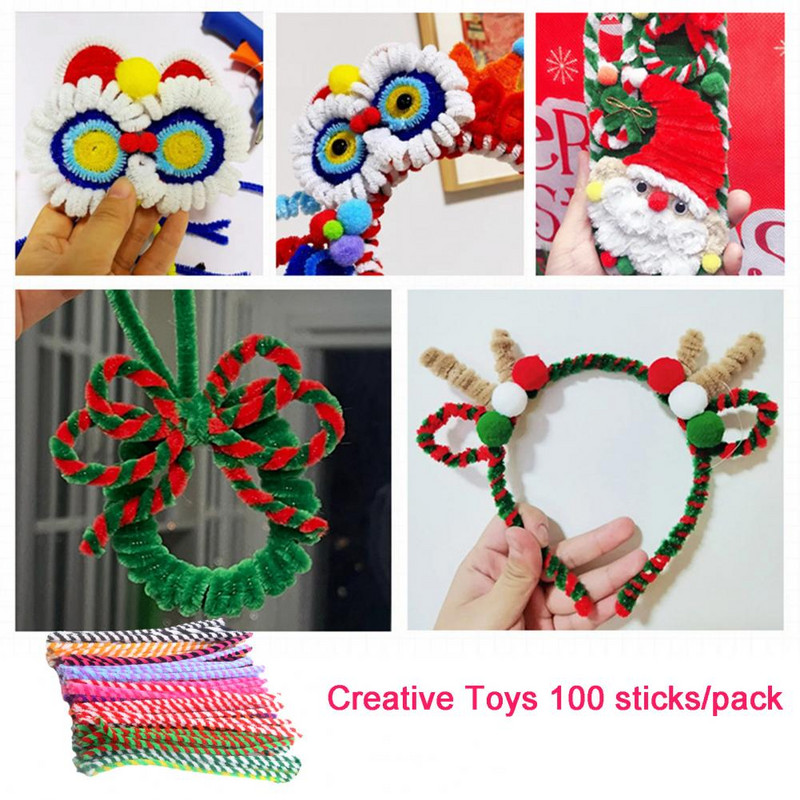 100 gab. Izplūdušais nūja, elastīgs, mīksts, praktisks kultivēšanas spējas, izveidojot izplūdušo cauruļu tīrītāju, izplūdušo šenilu kātu, mākslas piederumi