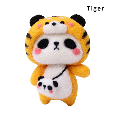 Daudzveidīgs jauks dzīvnieku vilnas filcēšanas materiālu iepakojums Shiba Inu rokām darināta rotaļlietu lelle, nepabeigts ar dūrēm izgatavots komplekts DIY mākslas amatniecība