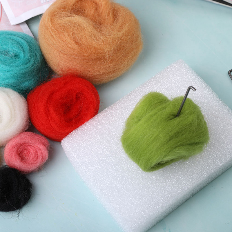 Daudzveidīgs jauks dzīvnieku vilnas filcēšanas materiālu iepakojums Shiba Inu rokām darināta rotaļlietu lelle, nepabeigts ar dūrēm izgatavots komplekts DIY mākslas amatniecība