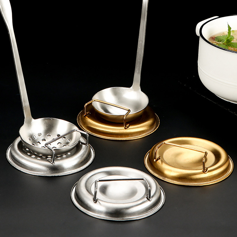 Karotes paliktņa turētājs nerūsējošā tērauda karstumizturīgs karotes plaukti, paklājiņš Noderīgas lietas virtuves trauku uzglabāšanai