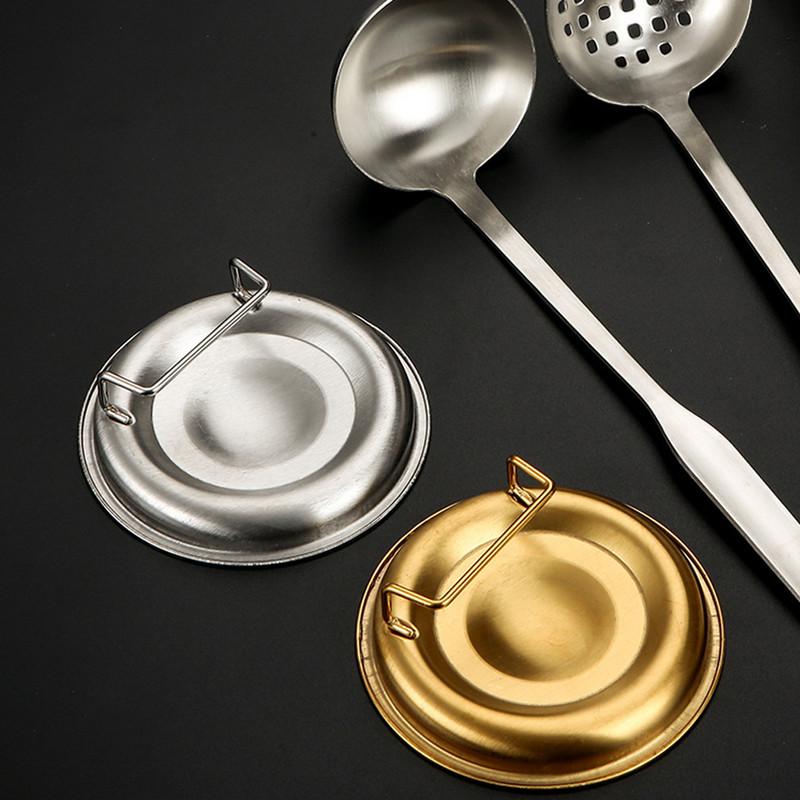 Karotes paliktņa turētājs nerūsējošā tērauda karstumizturīgs karotes plaukti, paklājiņš Noderīgas lietas virtuves trauku uzglabāšanai