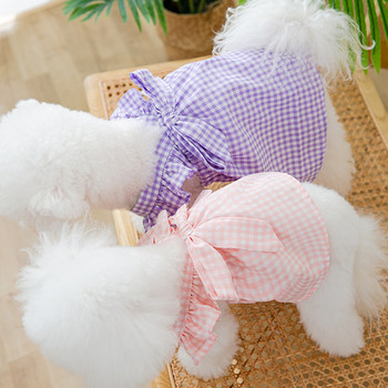 Κουτάβι καρό φούστα κατοικίδιων ζώων αναπνεύσιμο φόρεμα γάτα ζαρτιέρες Φούστα σκύλου Καλοκαιρινή φούστα Pomeranian Princess Ρούχα για κατοικίδια
