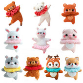 KRABALL jauks dzīvnieku baleta vilnas filcēšanas materiālu iepakojums, lelles rotaļlieta ar rokām darināta rokdarbu adatu filcēšanas komplekts, kas nav pabeigts.