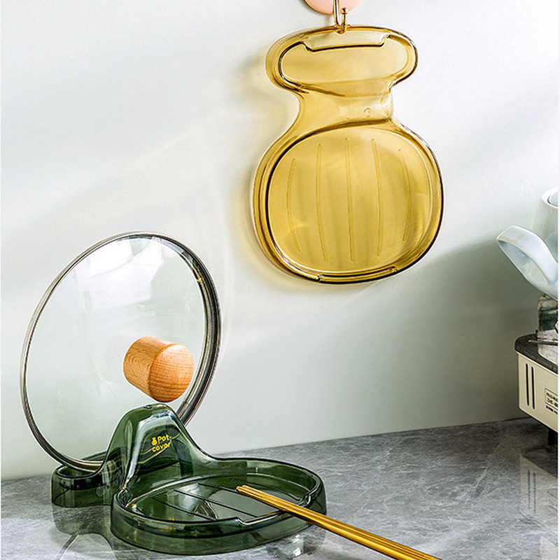 Puodo dangtis stovas lentyna Virtuvės organizatorius Valgomojo pagaliuko šaukšto atrama kastuvo laikiklis Keptuvės dangtis Stovas Šaukšto atraminis stovas Maisto gaminimo įrankiai