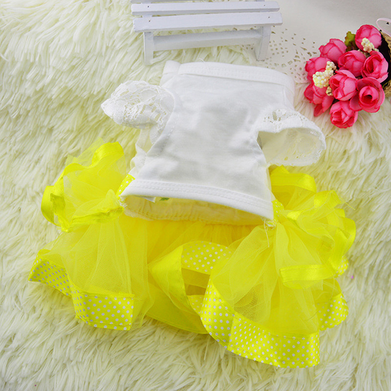 Σκύλος γάτα Πριγκίπισσα Φόρεμα με δαντέλα Φούστες με φιόγκους Ρούχα για κατοικίδια Μόδα Καλοκαιρινό φόρεμα για σκύλους Χαριτωμένο φόρεμα γάμου για κατοικίδια είδη ένδυσης