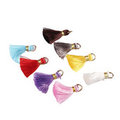 2 cm gredzens, piekārts, mirdzošs, vītnes gala virves bārkstis pušķis aizkariem, apģērba rotājumi, atslēgu piekariņi, amatniecības piederumi, 10 gab.