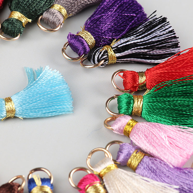 2 cm gredzens, piekārts, mirdzošs, vītnes gala virves bārkstis pušķis aizkariem, apģērba rotājumi, atslēgu piekariņi, amatniecības piederumi, 10 gab.