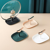 Plastmasas karotes paliktnis bez perforatora Daudzfunkcionāls katla vāka atbalsts Viegli tīrāms virtuves plīts Sakārtots turētājs Praktisks virtuves sīkrīks