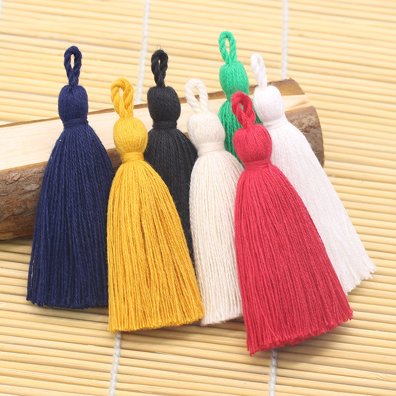 8 cm kokvilnas pušķis piekarināmas virves bārkstis aizkaru šūšanai.