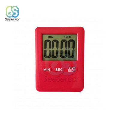 Itin plonas LCD skaitmeninis ekranas virtuvės laikmatis Kvadratinis gaminimas Skaičiavimas Atgalinis žadintuvas Magnetinis laikrodis Chronometras 5 spalvos