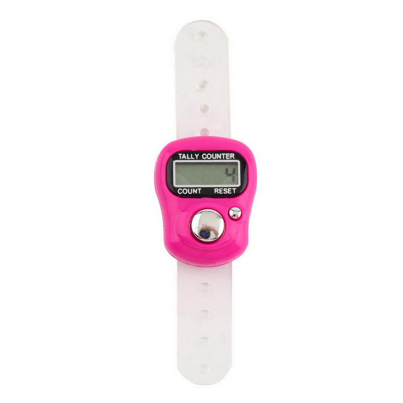 Plastikinis kompaktiškas mini dygsnio žymeklis ir eilučių pirštų skaitiklis LCD elektroninis skaitmeninis atsitiktinis skaitiklis bet kuriai mezgėjai SP99