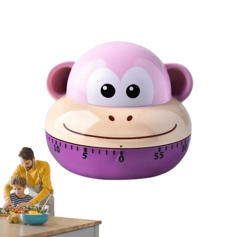 Virtuves taimeris Karikatūra Dzīvnieku formas mehāniskais taimeris 60 minūšu atpakaļskaitīšanas manuālais taimeris Virtuves sīkrīka laika atgādinājums studentiem