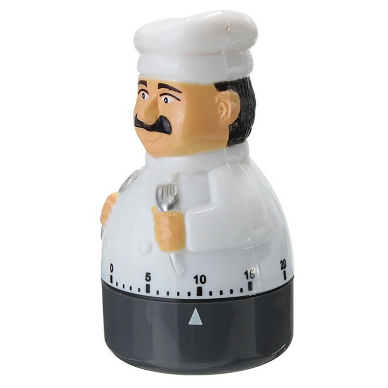 Naljakas onu peakokk köögitaimer plastikust mehaaniline 60-minutiline toiduvalmistamine alarmkell toiduvalmistamise taimer Köögitööriistad Köögividinad