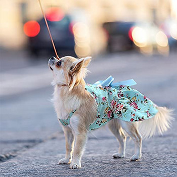 Σκύλος Bowknot Floral Φόρεμα για κατοικίδια Νυφικό για Chihuahua Pug Yorkie Puppy Ρούχα Καλοκαιρινό φόρεμα για μικρά σκυλιά γάτες Φτηνά ρούχα