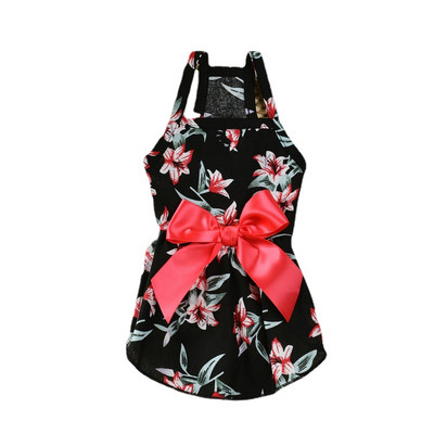 Dog Bowknot ziedu kleita mājdzīvnieku kāzu kleita čivava mopsim Yorkie kucēnam Vasaras kleita maziem suņiem kaķiem Lēti apģērbi