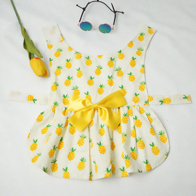 Krāsainas saulespuķes kucēna suņu kleitas svārki bez piedurknēm sieta mežģīņu princeses kleita Bohēmijas marles kucēna mājdzīvnieka kleita veste kostīmi