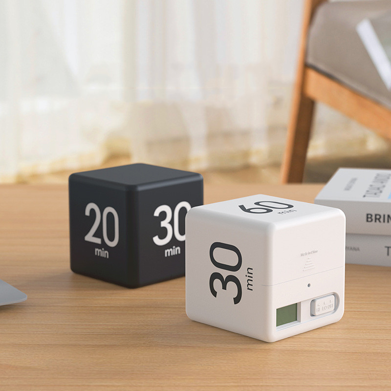 Virtuves taimeri kubs Virtuves taimeris LCD taimeris atpakaļskaitīšanas atgādinājums Mini virtuves modinātājs pašdisciplinēts laika pārvaldības taimeris