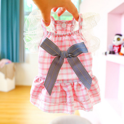 Φόρεμα για σκύλους Καλοκαιρινή φούστα με φιόγκο για κατοικίδια Ρούχα για κουτάβι Ρούχα σκυλιών για μικρά σκυλιά Προμήθειες κατοικίδιων ζώων Φόρεμα Princess Dog Chihuahua