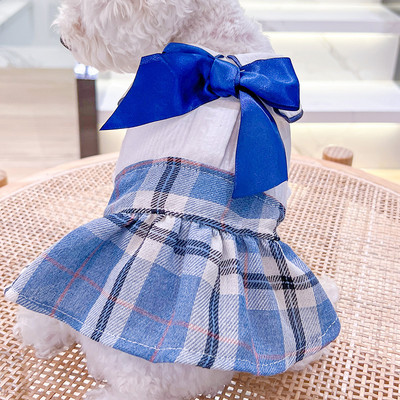 Φόρεμα για σκύλους Καλοκαιρινή φούστα με φιόγκο για κατοικίδια Ρούχα για κουτάβι Ρούχα σκυλιών για μικρά σκυλιά Προμήθειες κατοικίδιων ζώων Φόρεμα Princess Dog Chihuahua