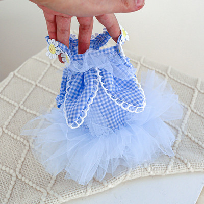 Φόρεμα για σκύλους Καλοκαιρινή φούστα με φιόγκο για κατοικίδια Ρούχα για κουτάβι Ρούχα σκυλιών για μικρά σκυλιά Προμήθειες κατοικίδιων ζώων Φόρεμα Princess Dog Chihuahua