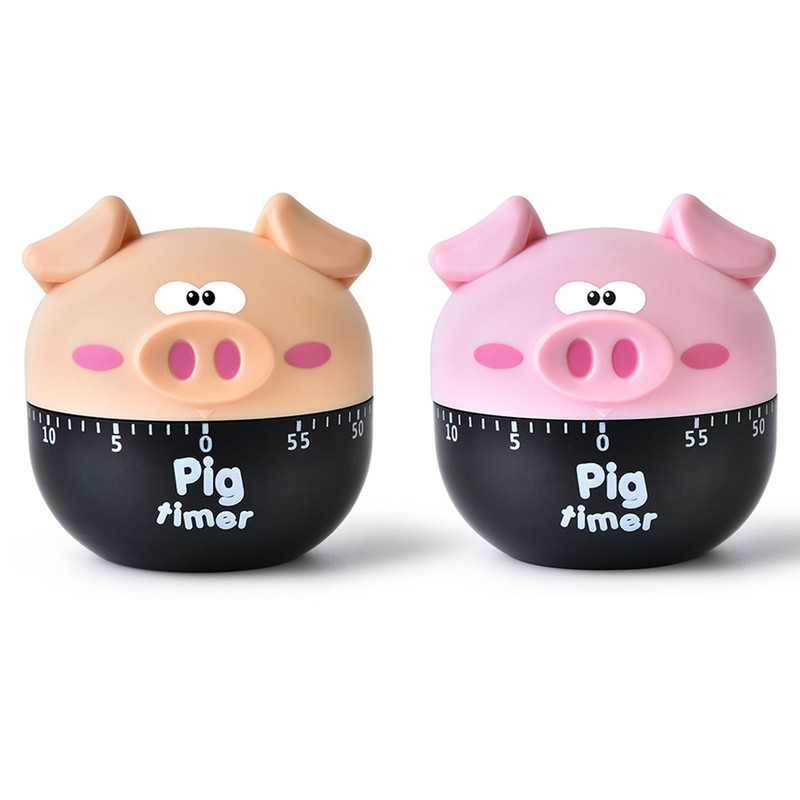 Karikatūra cūkas formas virtuves gatavošanas taimeris Atpakaļskaitīšanas mašīnas, ciparnīcas modinātājs