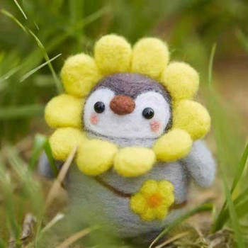 Penguin Creativity Wool Felt Diy Doll Κρεμαστό κούκλα Δώρο Αξεσουάρ Πακέτο Υλικό Kawaii Χειροποίητο Δώρο βελονιάς μαλλί τσόχα