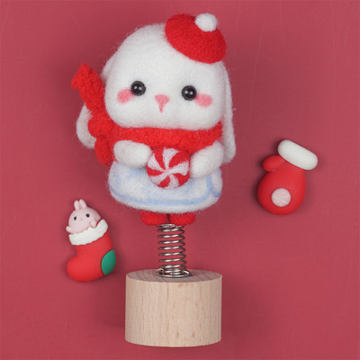 Fenrry jauks dzīvnieku vilnas filcēšanas materiālu iepakojums, DIY, nepabeigts vilnas filcs ar dūrienu adatu komplekts Ziemassvētku dāvanu mājas dekorēšana