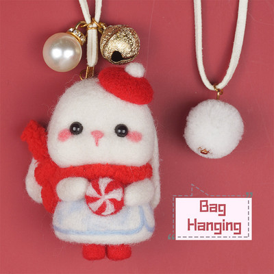 Fenrry jauks dzīvnieku vilnas filcēšanas materiālu iepakojums, DIY, nepabeigts vilnas filcs ar dūrienu adatu komplekts Ziemassvētku dāvanu mājas dekorēšana