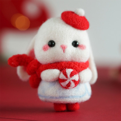 Fenrry jauks dzīvnieku vilnas filcēšanas materiālu iepakojums, DIY, nepabeigts vilnas filcs ar dūrienu adatu komplekts Ziemassvētku dāvanu mājas dekorēšana