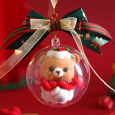 Fenrry jauks dzīvnieku vilnas filcēšanas materiālu iepakojums, DIY, nepabeigts vilnas filcs ar dūrienu adatu komplekts Ziemassvētku dāvanu mājas dekorēšana