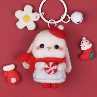 Fenrry jauks dzīvnieku vilnas filcēšanas materiālu iepakojums, DIY, nepabeigts vilnas filcs ar dūrienu adatu komplekts Ziemassvētku dāvanu mājas dekorēšana