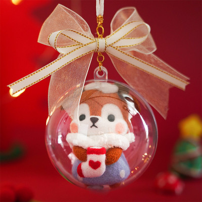 Fenrry jauks dzīvnieku vilnas filcēšanas materiālu iepakojums, DIY, nepabeigts vilnas filcs ar dūrienu adatu komplekts Ziemassvētku dāvanu mājas dekorēšana