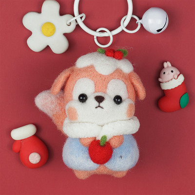 Fenrry jauks dzīvnieku vilnas filcēšanas materiālu iepakojums, DIY, nepabeigts vilnas filcs ar dūrienu adatu komplekts Ziemassvētku dāvanu mājas dekorēšana