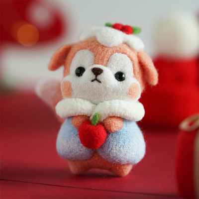 Fenrry jauks dzīvnieku vilnas filcēšanas materiālu iepakojums, DIY, nepabeigts vilnas filcs ar dūrienu adatu komplekts Ziemassvētku dāvanu mājas dekorēšana