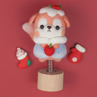 Fenrry jauks dzīvnieku vilnas filcēšanas materiālu iepakojums, DIY, nepabeigts vilnas filcs ar dūrienu adatu komplekts Ziemassvētku dāvanu mājas dekorēšana