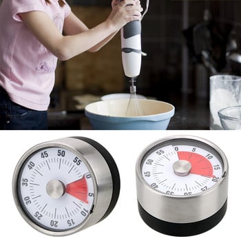 Кухненски таймер Напомняне за време 60 минути Магнит с кръгла форма Кухненски инструменти Напомняне за аларма за обратно броене Механичен таймер за готвене